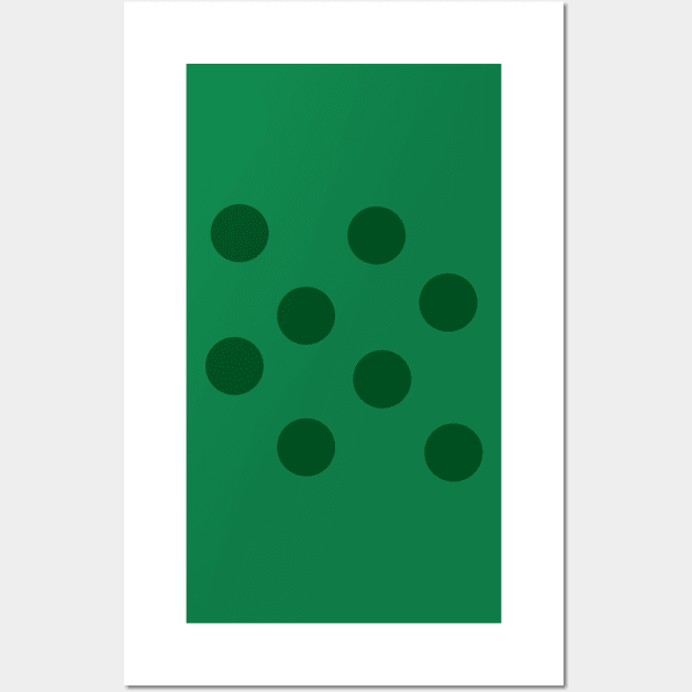 Green on Mint Polka Dots Wall Art by MacSquiddles